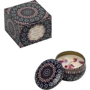 Svíčka Vonná svíčka ve skle 6 × 4 cm Květinová vůně Černý les Sójový vosk Vintage styl Ručně vyrobená Dekorace Dárek Svatební obřad Domácnost