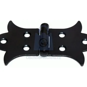 Tesařské kování Závěs tvarovaný ozdobný Z14, černý pozink 87 x 50 mm - hobby balení, balení 1 ks