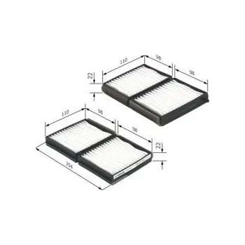 Kabinový filtr Kabinový filtr Mazda 626 V (GF) Bosch - 1.9, 2.0, 2.0DITD, 2.0TDI, 2.0TD