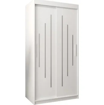 Šatní skříň Šatní skříň s posuvnými dveřmi YORK - 100x200cm Bílá