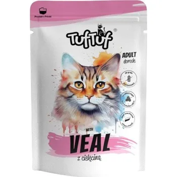 Krmivo pro kočku TUF TUF with veal - mokré krmivo pro kočky - 100g