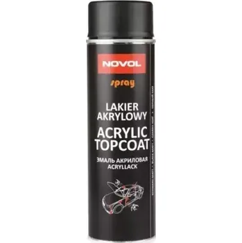 Barva ve spreji NOVOL SPRAY ACRYL TOPCOAT - Černý matný akrylový lak ve spreji 500ml