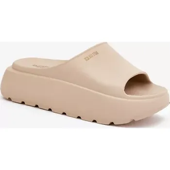 Dámské polobotky Dámské pěnové pantofle na platformě Big Star – béžové Velikost: 36