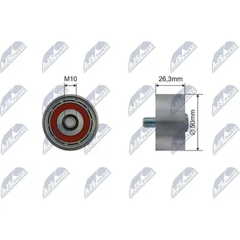 Napínací kladka, žebrovaný klínový řemen NTY RNK-KA-014