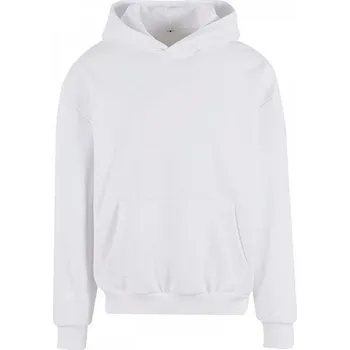 Pánská mikina Build Your Brand Vysokogramážová oversize mikina s velkou kapucí a klokaní kapsou 500 g/m Barva: Bílá, Velikost: L BY268