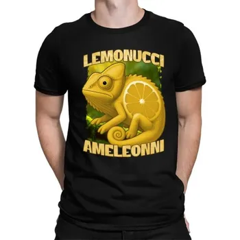 Žertovný předmět Lemonucci Ameleonni - Italian Brainrot - chameleon citron - pánské tričko s potiskem- Tričkový.cz