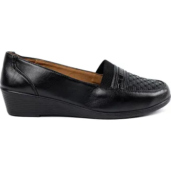 Dámské polobotky Stylové polobotky dámské černé na klínku 42