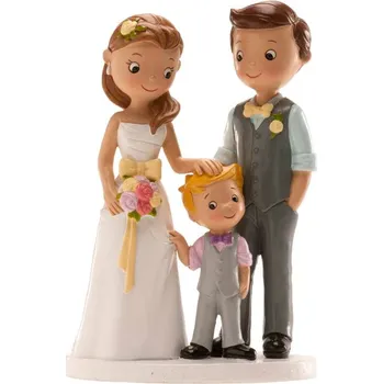 Přisada na vaření a pečení Dortisimo Dekora figurka Novomanželé se synem 16 cm