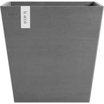 Květináč Výsadbový květináč Ecopots Rotterdam plastový 45,4 x 45,4 x 44 cm šedý