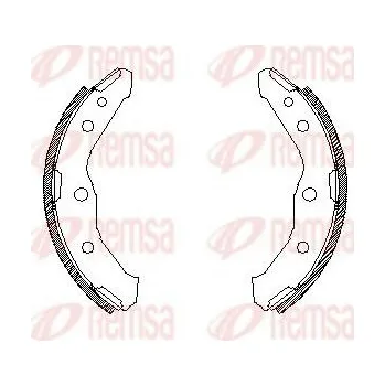 Brzdová čelist Brzdové pakny REMSA 4547.00