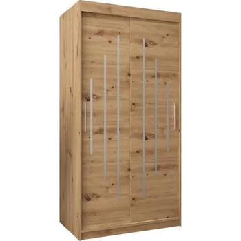 Šatní skříň Šatní skříň s posuvnými dveřmi YORK - 100x200cm Dub Artisan