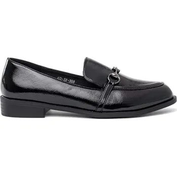 Dámské polobotky Klasické dámské černé polobotky bez podpatku 39