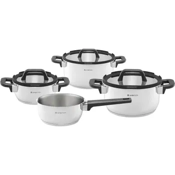 Sada nádobí AMBITION Espero - sada 4 nerezových hrnců s poklicemi