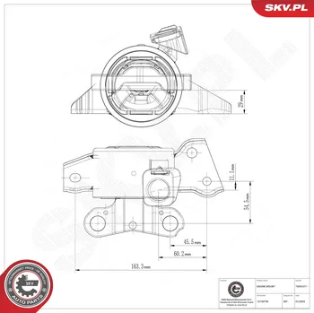 Silentblok motoru Zavěšení a uložení motoru ESEN SKV 75SKV211
