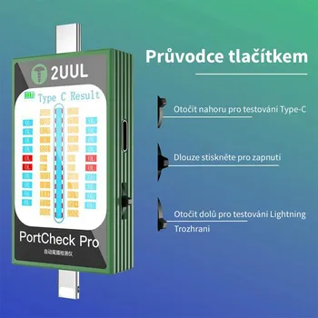 Datový kabel Tester portů 2UUL PW31 Portcheck Pro - USB-C / Lightning - automatický - 5V 2A