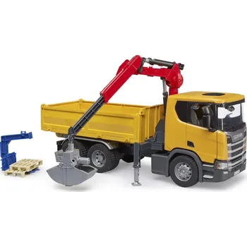 BRUDER 03551 Auto nákladní Scania Super 560R s ramenem model 1:16 plast br03551