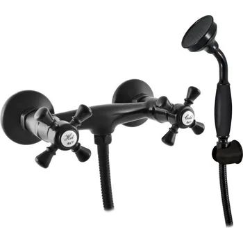 Morava retro Vodovodní baterie sprchová, s příslušenstvím, ručka 3, černá matná MK380.5/1CMAT