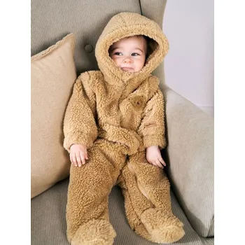 Dámský overall Sinsay - Chlupatý overal s kapucí - béžová - 391EV-80X - 391EV-80X-U68