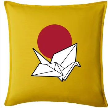 Polštář Japan culture - origami - Polštář 50x50 - 50x50 - Pouze potah ( Žlutá )