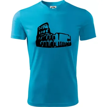 Chlapecké tričko Itálie Koloseum - Dětské triko sportovní (dresovina) - 122 cm/6 let ( Světlý tyrkys )