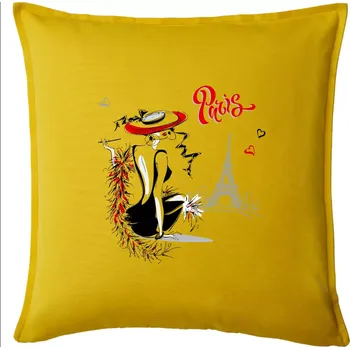 Polštář Fashion model Paris - Polštář 50x50 - 50x50 - Pouze potah ( Žlutá )