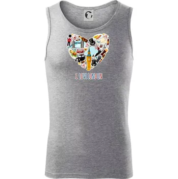 London turistic - Tílko pánské Core - S ( Tmavě šedý melír )