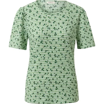 Pánské tričko 673338 - Tchibo - Halenkové triko s celopotiskem - pro ženy - vel. 34 - barva: zelená/kostkovaný