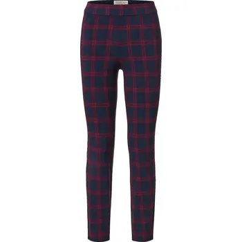 651085 - Tchibo - Strečové kalhoty - pro ženy - vel. 42 - barva: modrá/kostkovaný