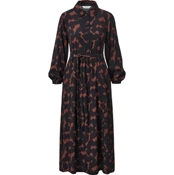 Dámské šaty 665359 - Tchibo - Tkané šaty s potiskem - pro ženy - vel. 46 - barva: černá/s potiskem