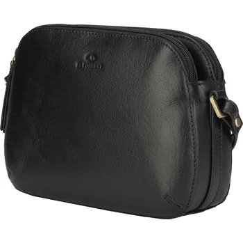 Černá pánská kožená taška na dopisy EL FORREST LB38-68 přes rameno s nastavitelným popruhem