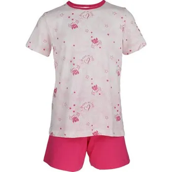 Dívčí pyžamo Pleas Dívčí krátké pyžamo růžová 116 (182136-503-116)