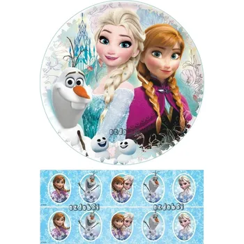 Jedlá dekorace na dort Ledové království 4 - jedlý papír - Bez úprav / Jedlý papír / Bez decor gelu