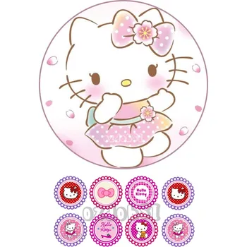 Přisada na vaření a pečení Hello Kitty 3 - jedlý papír - Úprava na přání +20 Kč / Jedlý papír / Bez decor gelu