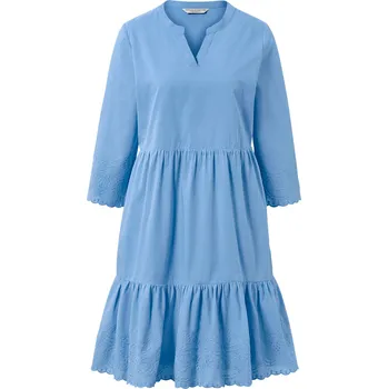 Dámské šaty 680080 - Tchibo - Tkané šaty s výšivkou - pro ženy - vel. 40 - barva: modrá