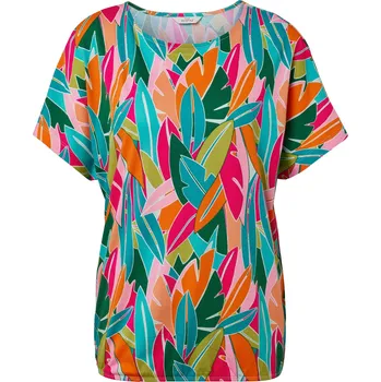 Dámské tričko 703003 - Tchibo - Halenkové tričko se spadlými rameny - pro ženy - vel. L 44/46 - barva: modrá/s potiskem