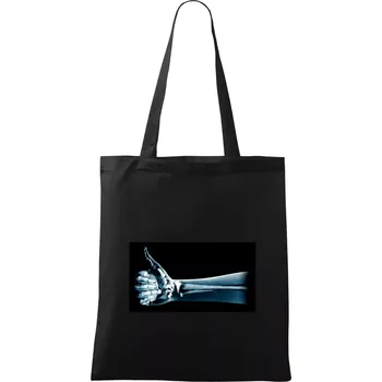X-ray thumb up - Taška bavlněná - 42 x 38 cm ( Černá )