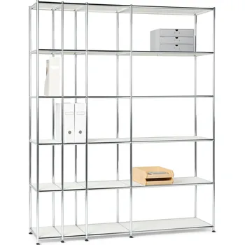 Knihovna 626897 - Tchibo - Otevřený kovový regál CN3 - barva: bílá