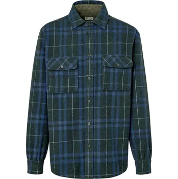 Pánská větrovka 664564 - Tchibo - Flanelová košilová bunda - pro muže - vel. 5XL 72/74 - barva: modrá/kostkovaný