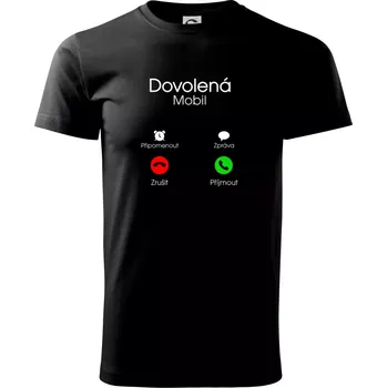 Pánské tričko Dovolená volá - Triko extra velké (5-8XL) - 8XL ( Černá )