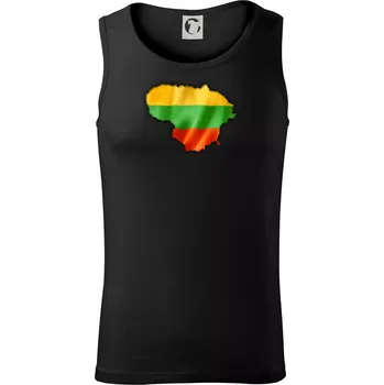 Pánské termoprádlo Litva vlajka mapa - Tílko pánské Core - M ( Černá )