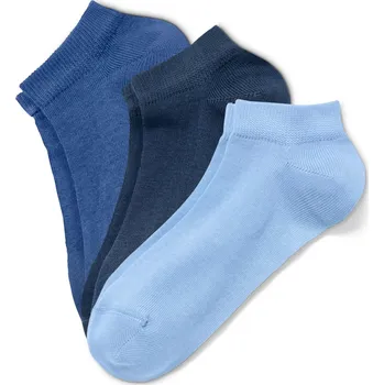 Dámské oblečení 638767 - Tchibo - Krátké ponožky z biobavlny - pro ženy - vel. 31-34 - barva: modrá
