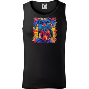 Knírač barevný styl 70s - Tílko pánské Core - L ( Černá )