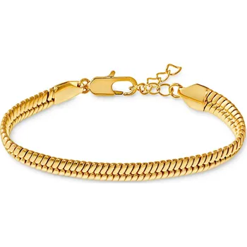 Náramek 689551 - Tchibo - Náramek Plochý hádek - barva: zlatá