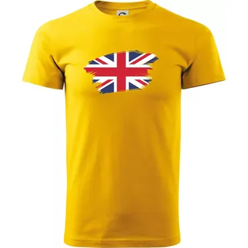 Britská vlajka roztrhaná - Triko extra velké (5-8XL) - 8XL ( Žlutá )