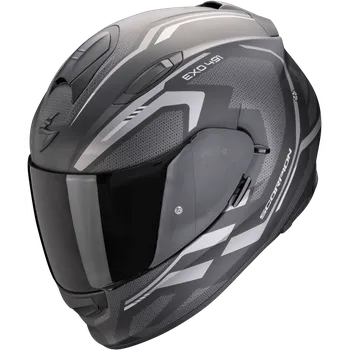 Helma na motorku Scorpion exo-491 kripta matná černo/stříbrná s
