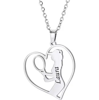 Přívěsek Přívěsek s řetízkem z chirurgické oceli Tennis Love