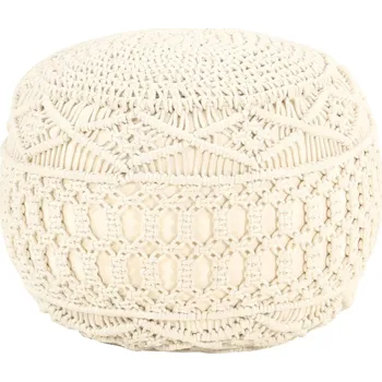 Taburet Ručně vyrobený sedací puf macramé 45 x 30 cm bavlna IM_324001