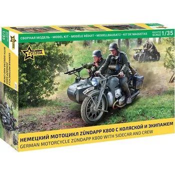 Plastikový model Zündapp K800 Motorcycle w/sidecar (1:35)