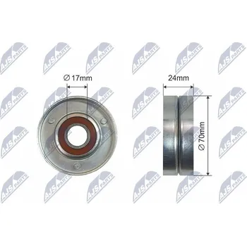 Napínací kladka, žebrovaný klínový řemen NTY RNK-AU-008