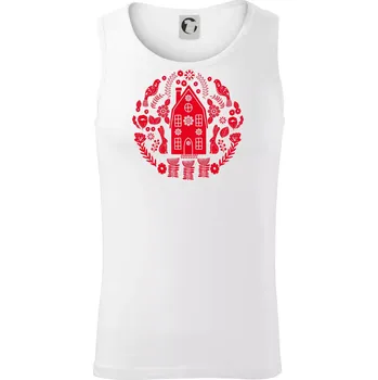 Domov se zajíci folklór - Tílko pánské Core - M ( Bílá )